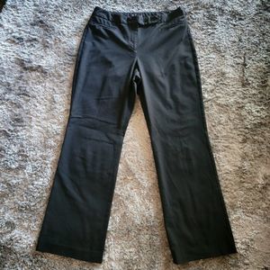 Talbots Black Trouser Pants Curvy Dress Slacks Straight Leg Size 10